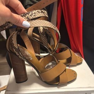 Brown Strappy Heeled Sandals